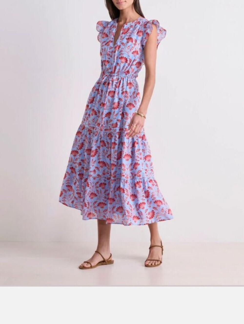 Vineyard Vines Abigail Adjustable Waist 100% Seersucker Cotton Dress Size Medium